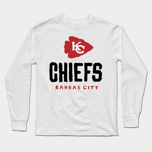 Kansas City Chieeeefs 08 Long Sleeve T-Shirt by Very Simple Graph